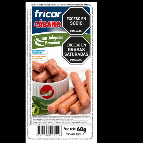 CABANO CON JALAPEÑO FRICAR 60g